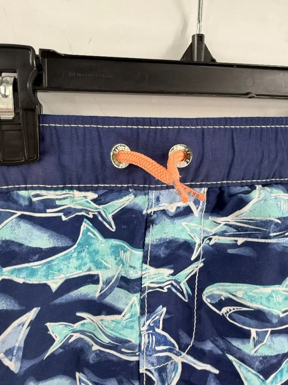Gap Kids Shark All Over Print Swim Trunks Boys Blue Size Small 6-7
